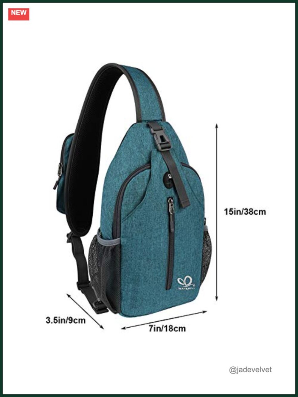 Water-Resistant Crossbody Sling Backpack Daypack with Adjustable Strap for - Picture 2 of 5